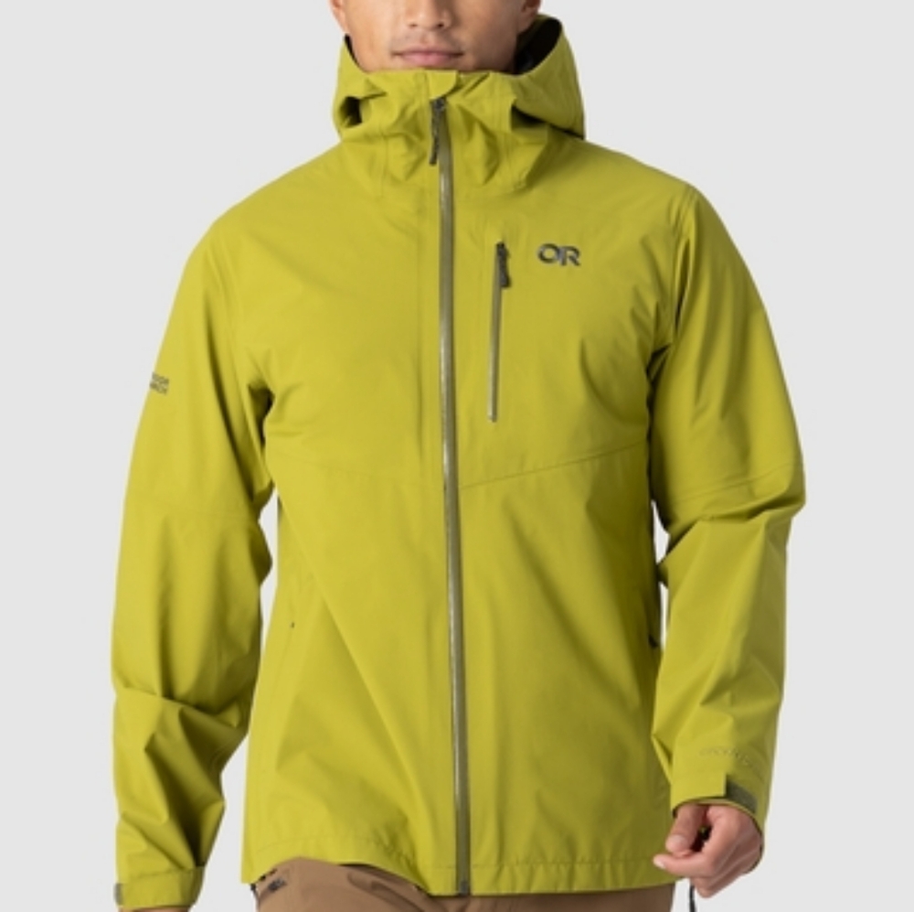 Outdoor Research Men's Olive Raincoat - Picture 4 of 5